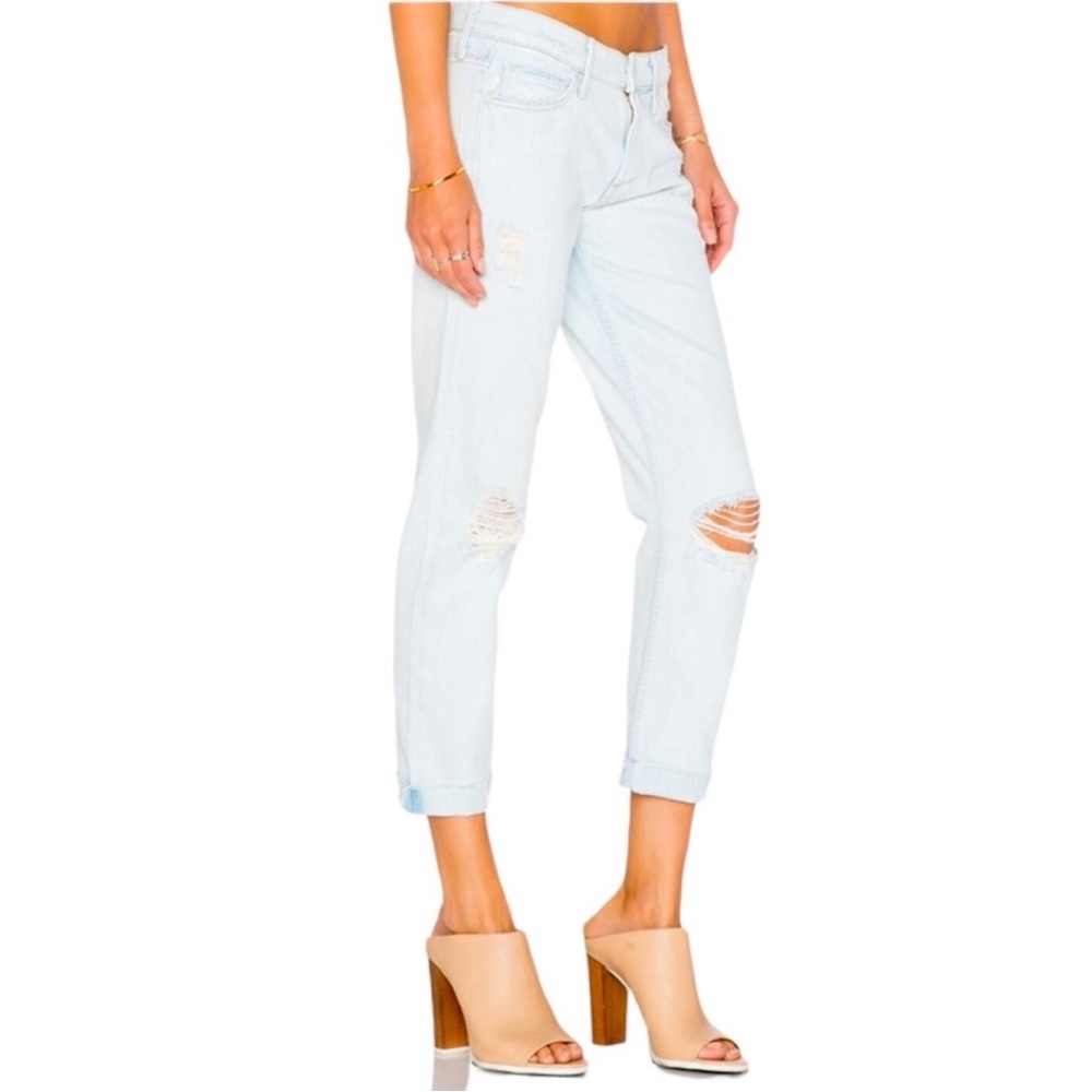 MOTHER The Dropout Fray Boyfriend Jean In “Get Blondie” Wash Size 29 💕